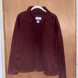 Columbia full zip maroon jacket
